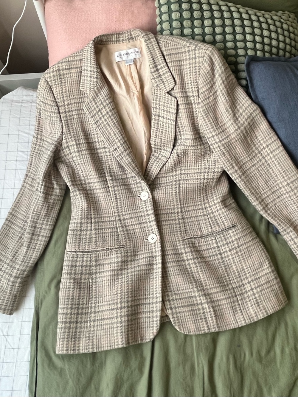 Liz Claiborne Wool Blazer - Cinched Waist